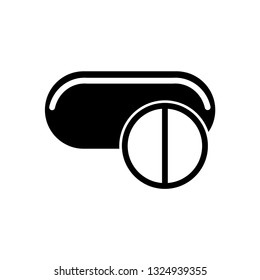 capsulle pills icon vector logo template 