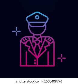 Captain, airport nolan icon. Simple thin line, outline vector of airport icons for ui and ux, website or mobile application