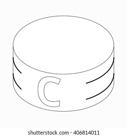Captain armband icon, isometric 3d style 