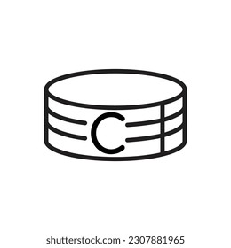 Captain Armband Outline Icon Vector Illustrator