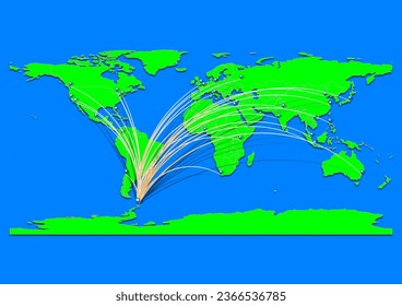 Captain Arturo Prat Base, Antarctica map - Concept map for Captain Arturo Prat Base, Antarctica on World map. Suitable for export concepts.