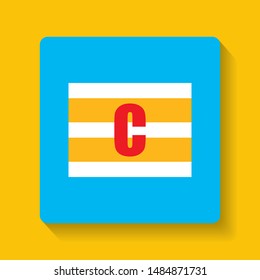 Captain Band, Football, Soccer, and Sport Icon Logo Vector. Vector illustration