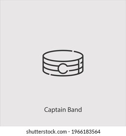 captain band icon vector icon.Editable stroke.linear style sign for use web design and mobile apps,logo.Symbol illustration.Pixel vector graphics - Vector