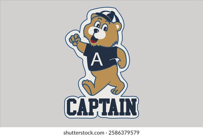 Captain bear vector graphics file 