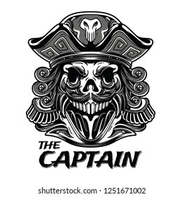 The Captain Black and White Illustration