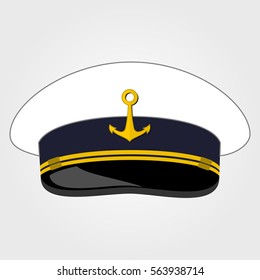  Captain Cap. Flat style design