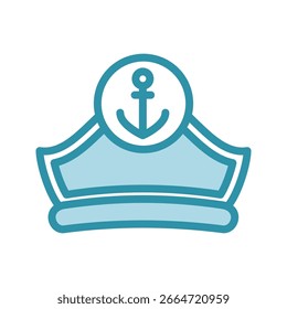 Kapitän Cap Symbol beziehen sich auf nautische, Meer, Marine, Marine.Use für moderne Konzept, UI, UX Web-und App-Entwicklung.
