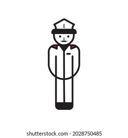 captain character icon vector design illustration