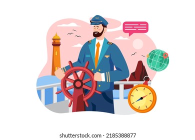 Captain command of the ship