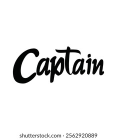 captain created for T-shirt design, Vector file and other use on white background.