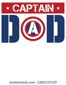 Captain Dad 4th of July T-shirt Design