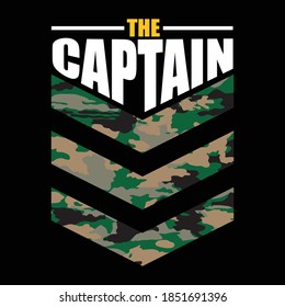 the captain design typography,vector illustration for print