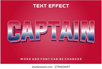 Captain editable text effect text template