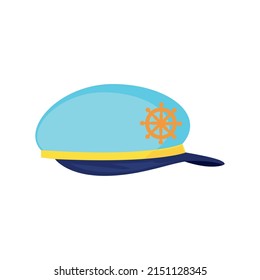 captain hat design over white