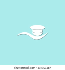 Captain hat icon isolated