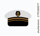 Captain hat icon. Marine hat icon vector. editable. vector illustration.