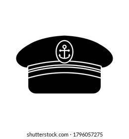 Kapitän hat eine Ikone. Marine Hut Symbol, Vektorgrafik. editierbar. Vektorgrafik.
