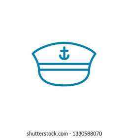 Captain hat icon Outline Vector