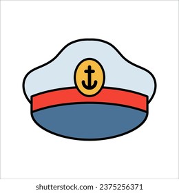 Captain hat icon. Sailor cap. vector illustration on white background