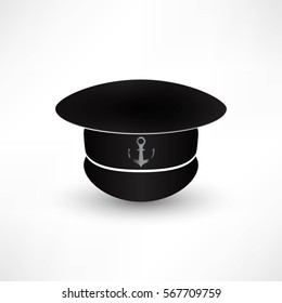 Captain hat icon. Sailor cap vector icon