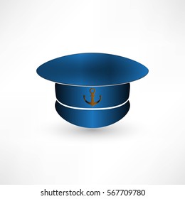 Captain hat icon. Sailor cap vector icon
