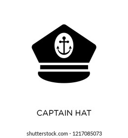 Captain Hat icon. Captain Hat symbol design from Nautical collection. Simple element vector illustration on white background.