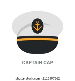 Captain hat illustration on transparent background