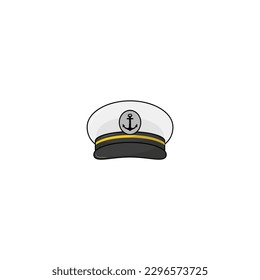 Captain hat isolated vector graphics