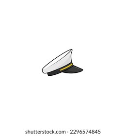 Captain hat isolated vector graphics