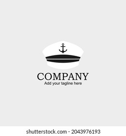 Captain hat logo. vector illustration for logo or icon