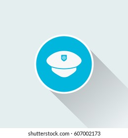 captain hat with long shadow
