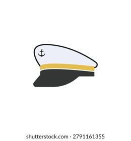 Captain hat skipper icon illustration design template