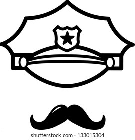 captain hat. vector illustration