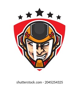 CAPTAIN HEAD SPORT MASCOT LOGO