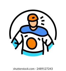 captain ice hockey sport color icon vector. captain ice hockey sport sign. isolated symbol illustration