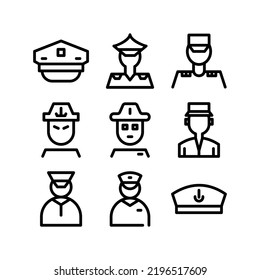 captain icon or logo isolated sign symbol vector illustration - Collection of high quality black style vector icons
