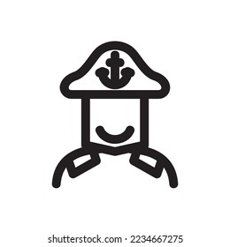 captain icon or logo isolated sign symbol vector illustration - high quality black style vector icons