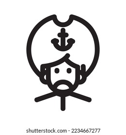 captain icon or logo isolated sign symbol vector illustration - high quality black style vector icons