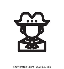 icono del capitán o logotipo símbolo de signo aislado ilustración vectorial ilustración de alta calidad estilo negro vectores iconos