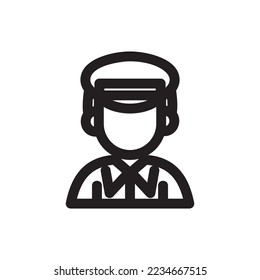 captain icon or logo isolated sign symbol vector illustration - high quality black style vector icons