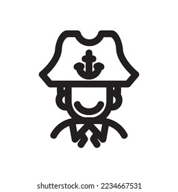 captain icon or logo isolated sign symbol vector illustration - high quality black style vector icons