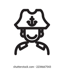 captain icon or logo isolated sign symbol vector illustration - high quality black style vector icons