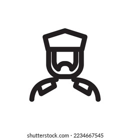 captain icon or logo isolated sign symbol vector illustration - high quality black style vector icons