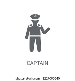 captain icon. Trendy captain logo concept on white background from Professions collection. Suitable for use on web apps, mobile apps and print media.