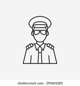 Captain line icon