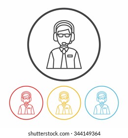 Captain line icon