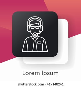 Captain line icon