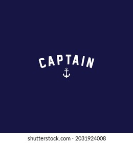 Captain Logo with Anchor and Tank 