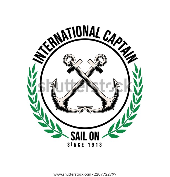 Captain Logo Sailor Logo Sail On Stock Vector (Royalty Free) 2207722799 ...