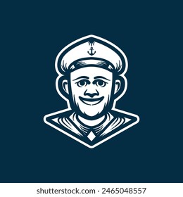 Captain logo Vector design illustration